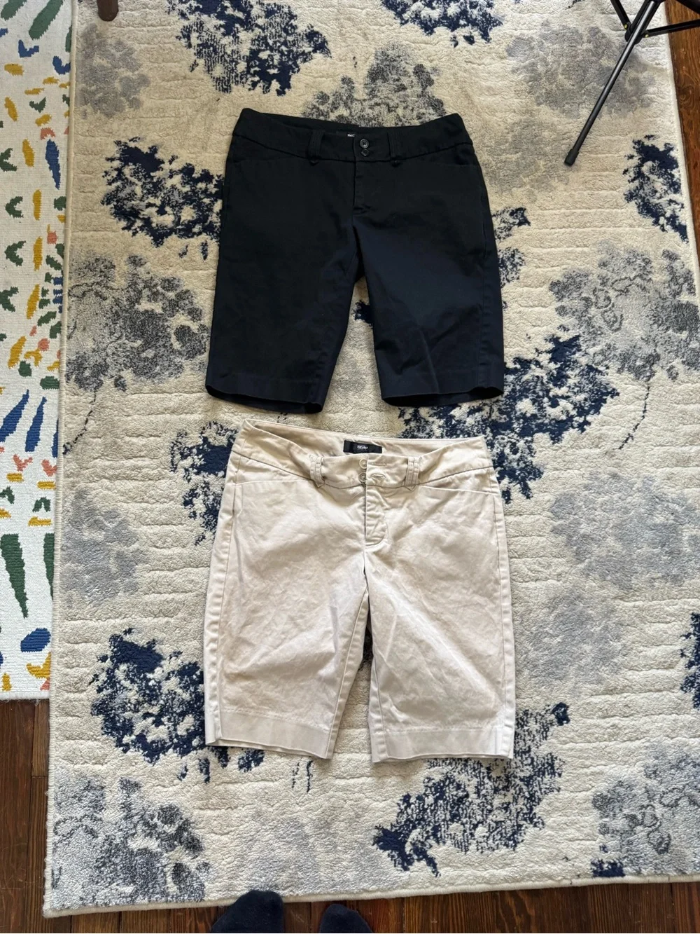 Mossimo Supply Co. Black and Beige Women’s Bermuda Shorts Duo - Picture 1 of 4